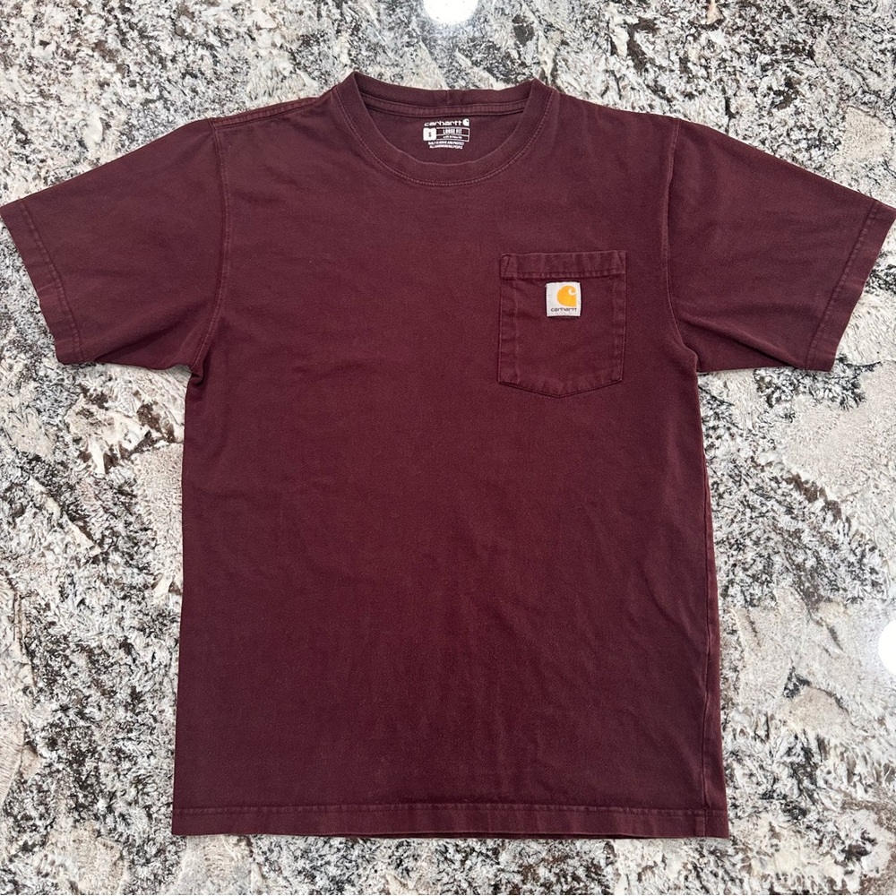 Carhartt Maroon Pocket T-Shirt